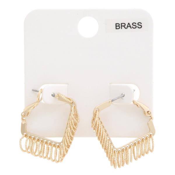SQUARE CIRCLE METAL EARRING