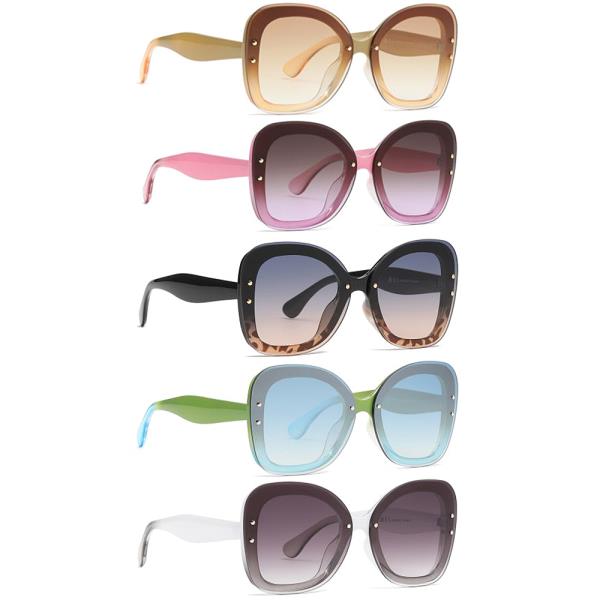 FASHION BUTTERFLY ROUND SUNGLASSES 1DZ