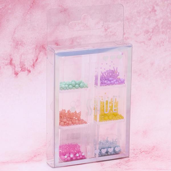 COLOR MIX SIZE BEAD NAIL ART DECORATION SET