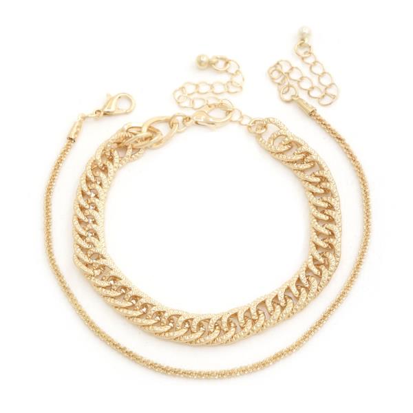 SDJ CURB LINK BRACELET SET