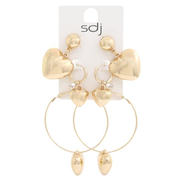 SDJ HEART CHARM ASSORTED EARRING SET