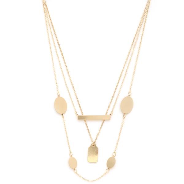 SDJ LAYERED METAL NECKLACE