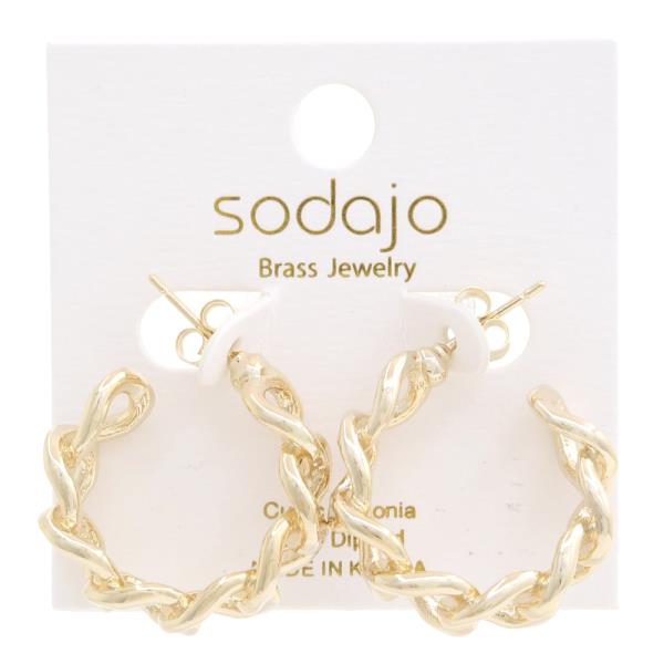 SODAJO CIRCLE LINK GOLD DIPPED EARRING