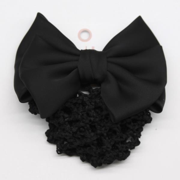 RIBBON HAIR BOW WITH HAIRNET