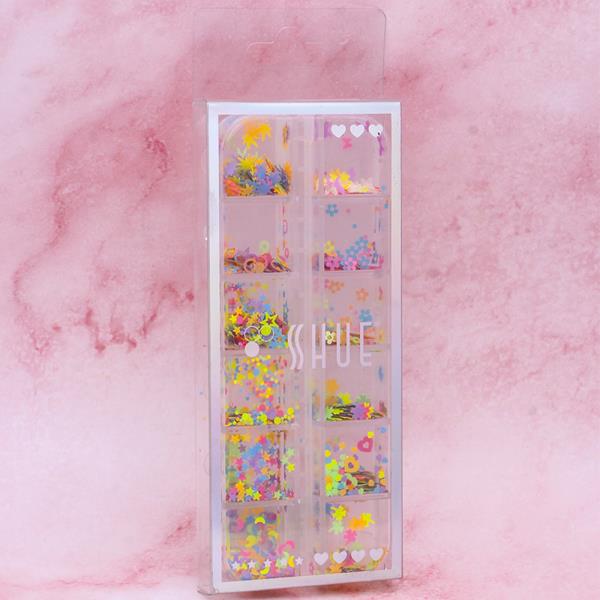 MULTI COLOR SHAPE MIX NAIL ART DECORATION SET