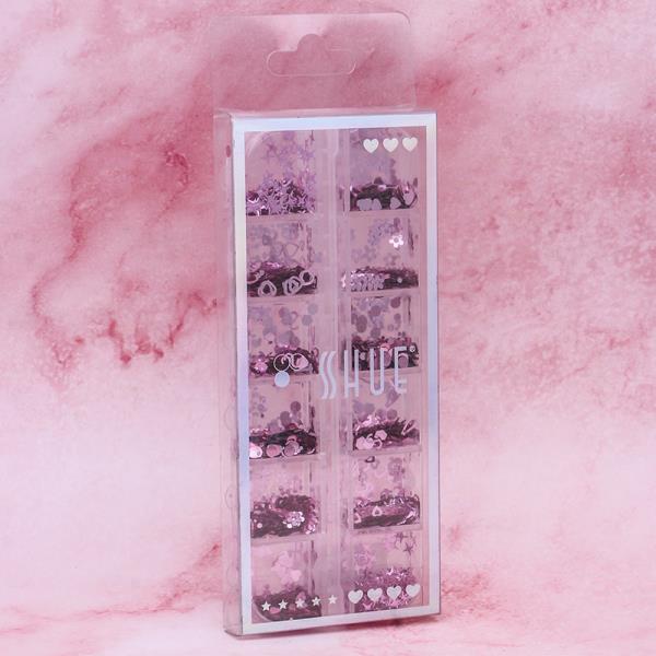 PINK MIX SHAPE NAIL ART DECORATION SET