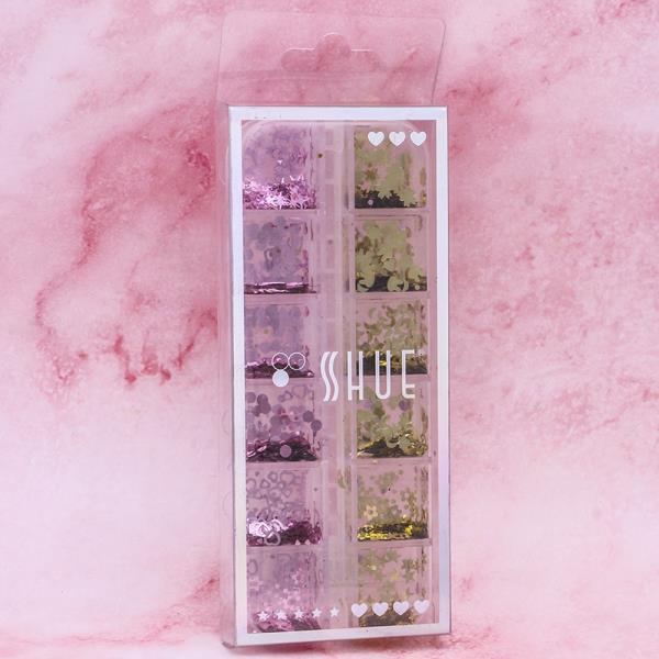 PINK GOLD MIX NAIL ART DECORATION SET