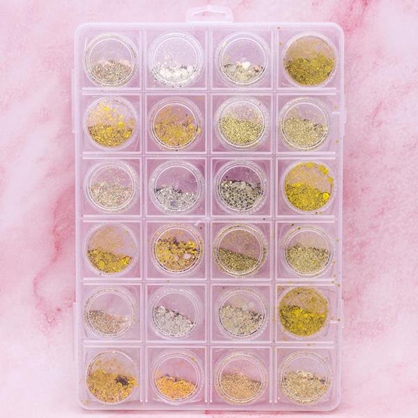 GLITTER MIX NAIL ART DECORATION SET