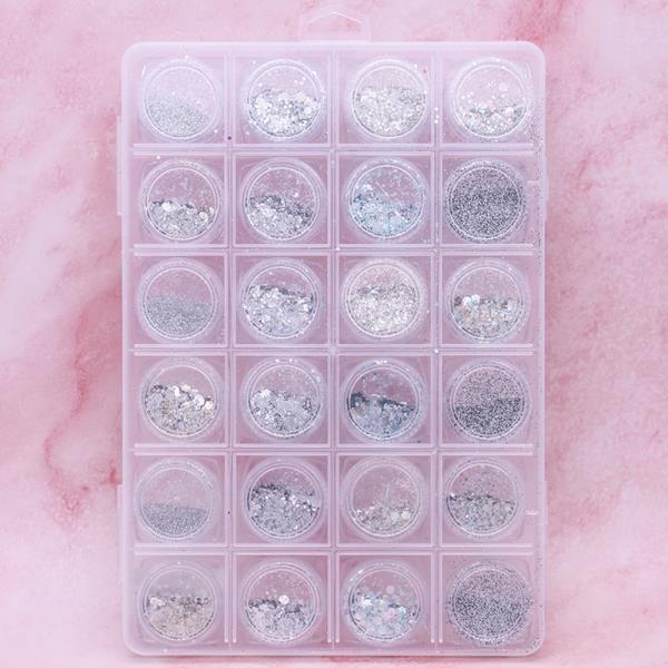 GLITTER MIX NAIL ART DECORATION SET