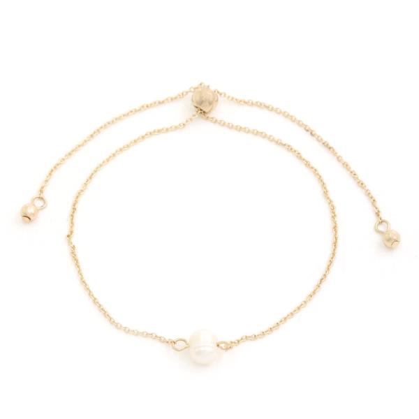 SODAJO PEARL BEAD SLIDE GOLD DIPPED BRACELET