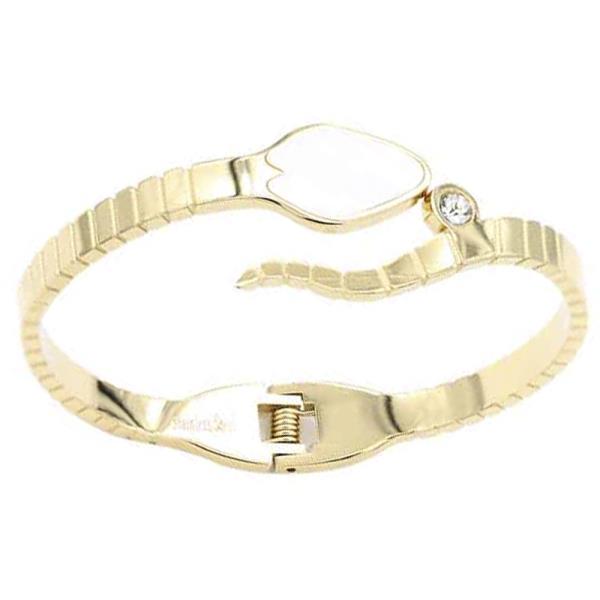 SNAKE METAL STRAIN STEEL HINGED BRACELET