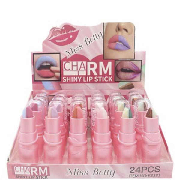 MISS BETTY CHARM SHINY LIPSTICK (24 UNITS)