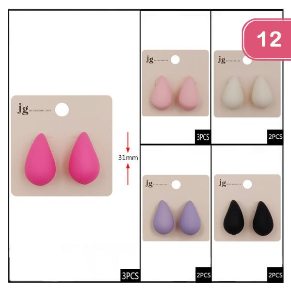 TEARDROP POST EARRING (12 UNITS)