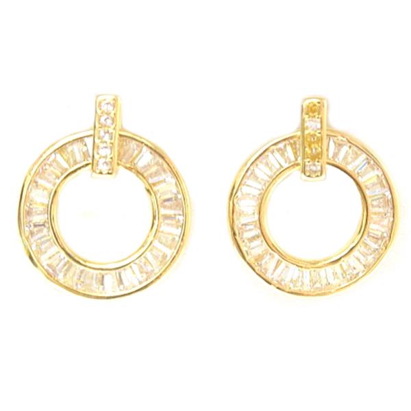 CZ ROUND EARRING