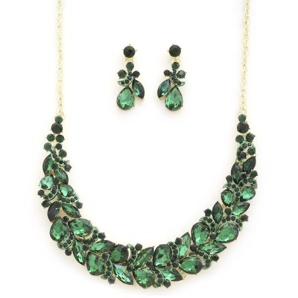 TEARDROP RHINESTONE NECKLACE