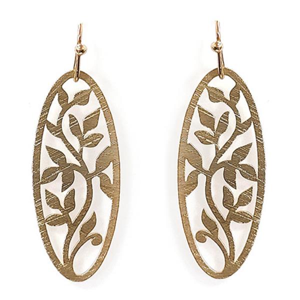 WESTERN STYLE METAL TREE DANGLE EARRING