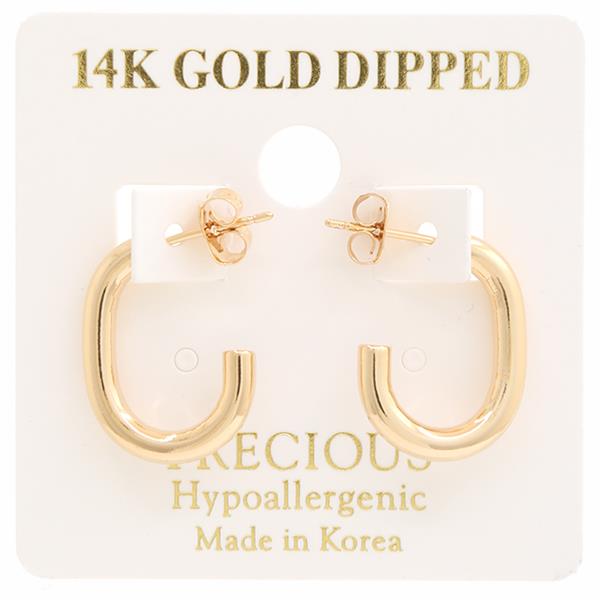 14K GOLD DIPPED HOOP EARRING