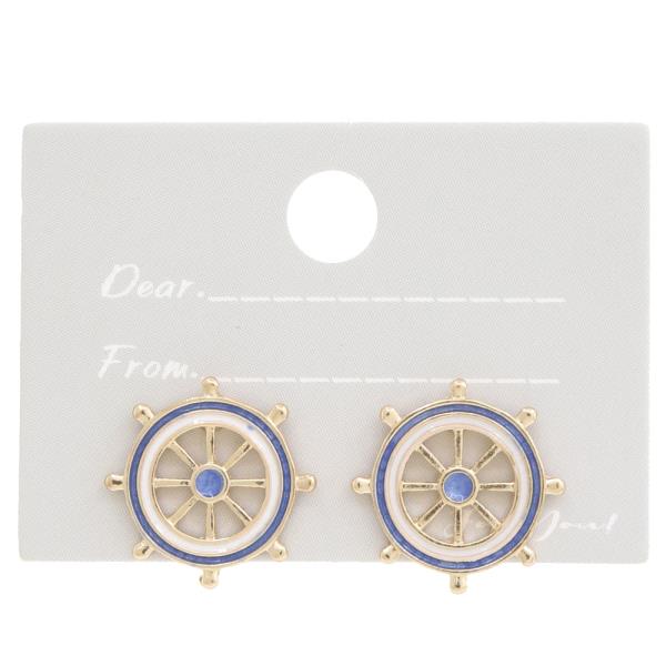 SHIP WHEEL EARRING