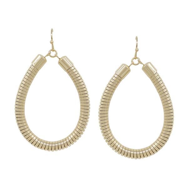 TEXTURED METAL TEARDROP WATER RESISTANT EARRINGS