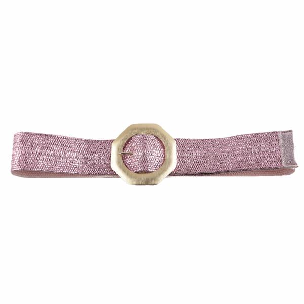 METALLIC OCTAGON BUCKLE BELT