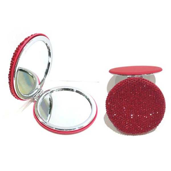 RHINESTONE ROUND MIRROR