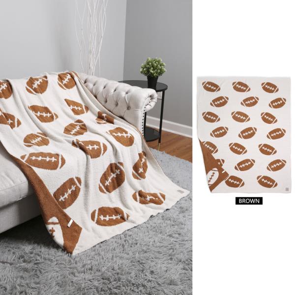 FOOTBALL GAME DAY REVERSIBLE THROW BLANKET