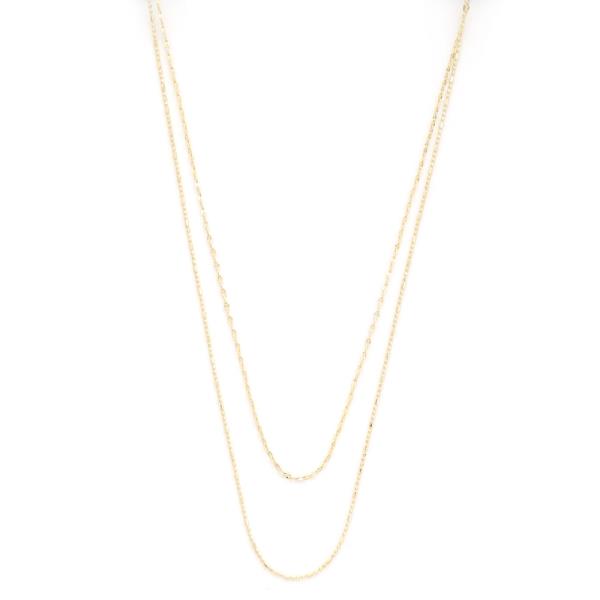 SODAJO GOLD DIPPED LAYERED MAGNETIC NECKLACE