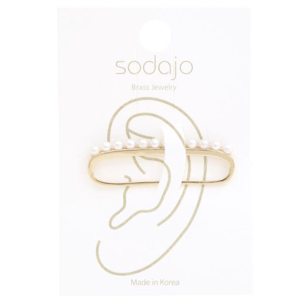SODAJO PEARL BEAD EAR CUFF
