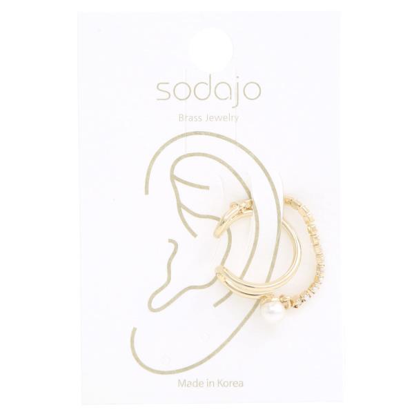 SODAJO PEARL BEAD METAL EAR CUFF