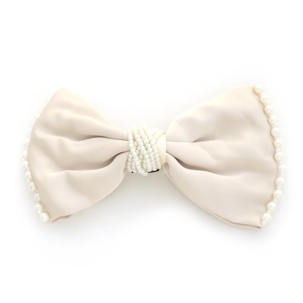 PEARL RIBBON HAIR BOW PIN