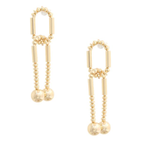 DOUBLE BALL DANGLE EARRING