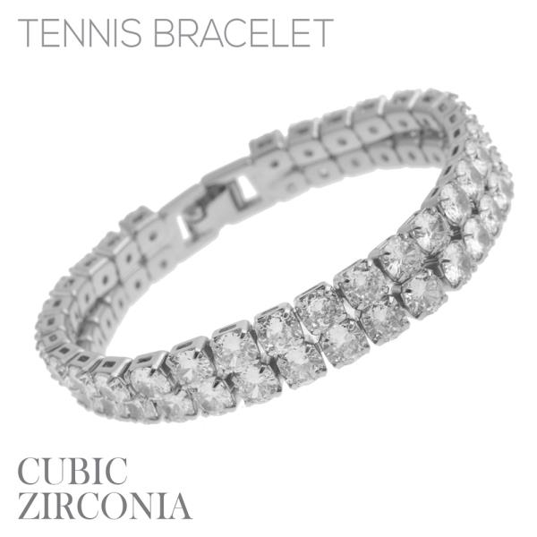 CZ 5MM LAYERED TENNIS BRACELET