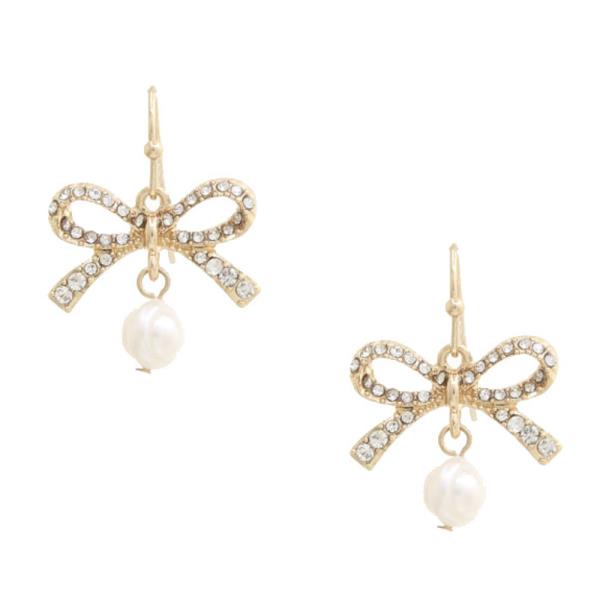 BOW FEASHWATER EARRING