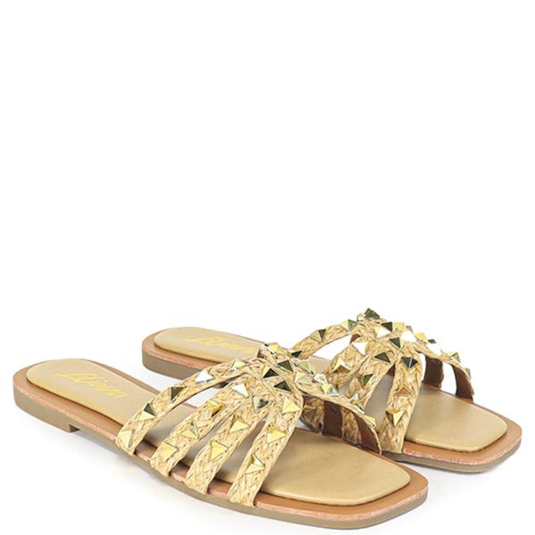 SPIKE STUD STRAP SLIDE 12 PAIRS