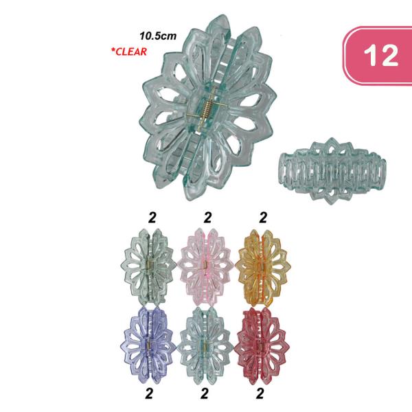 CLEAR HAIR CLIP (12 UNITS)