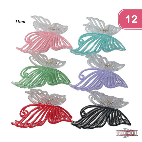 BUTTERFLY HAIR CLIP (12 UNITS)