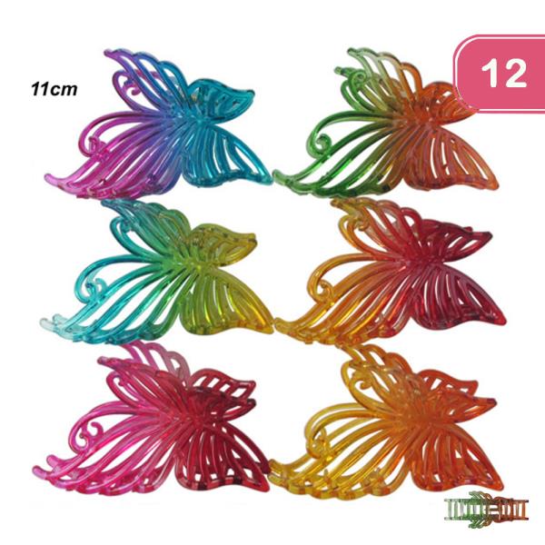 BUTTERFLY HAIR CLIP (12 UNITS)