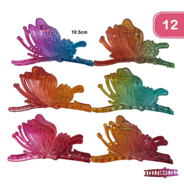 BUTTERFLY HAIR CLIP (12 UNITS)