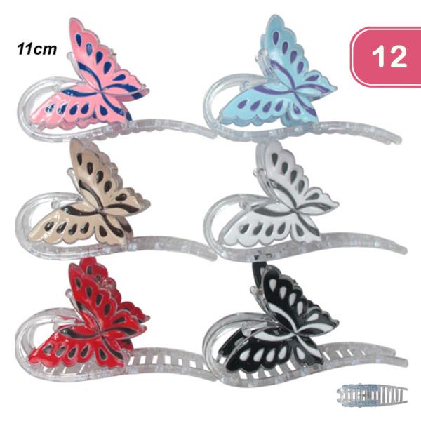 BUTTERFLY HAIR CLIP (12 UNITS)
