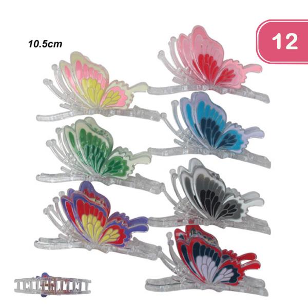 BUTTERFLY HAIR CLIP (12 UNITS)