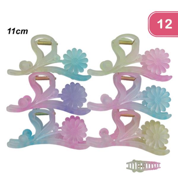 FLOWER HAIR CLIP (12 UNITS)