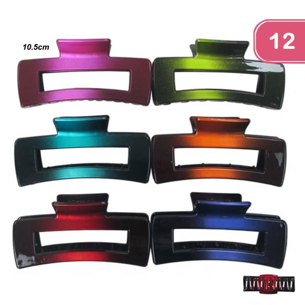 METALLIC COLORED HAIR CLIP (12 UNITS)