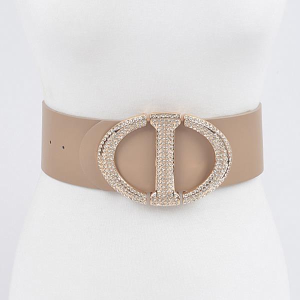 RHINESTONE BUCKLE WAIST BELT