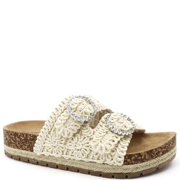 WOVEN DOUBLE RHINESTONE BUCKLE SLIDE 18 PAIRS