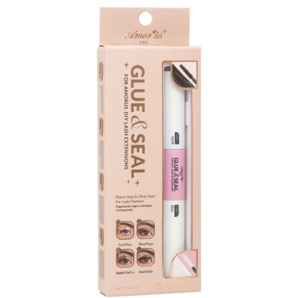 DIY LASH EXTENSIONS BLACK GLUE AND CLEAR SEAL FOR LASH CLUSTERS