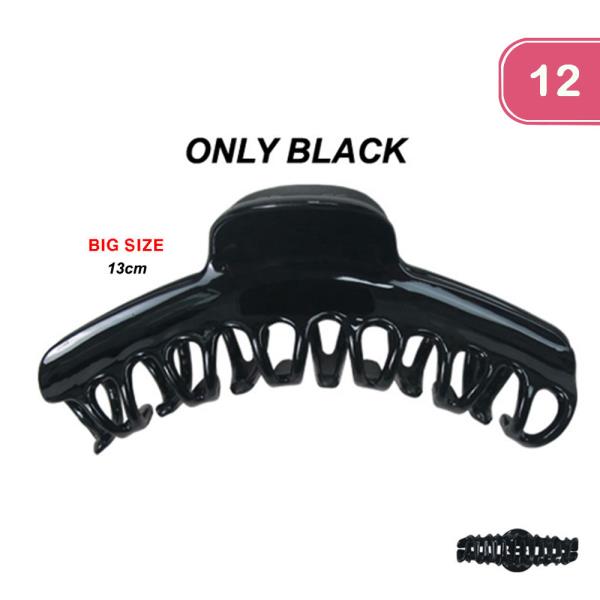 BIG SIZE HAIR CLIPS (12 UNTIS)