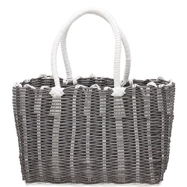 STYLISH WOVEN BASKET WEAVE TOTE BAG