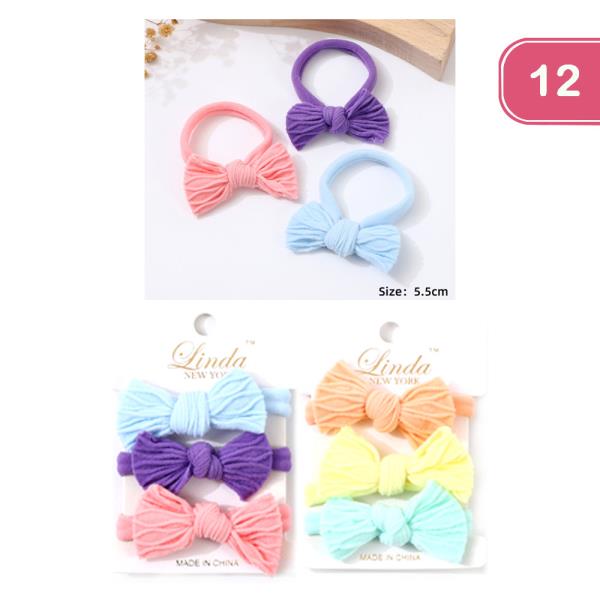 BOW HAIR TIES (12 UNITS)