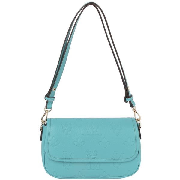 MONOGRAM DESIGN TEXTURE SHOULDER BAG