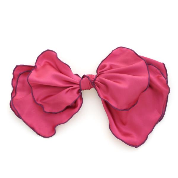 RUFFLE RIBBON BOW HAIR PIN